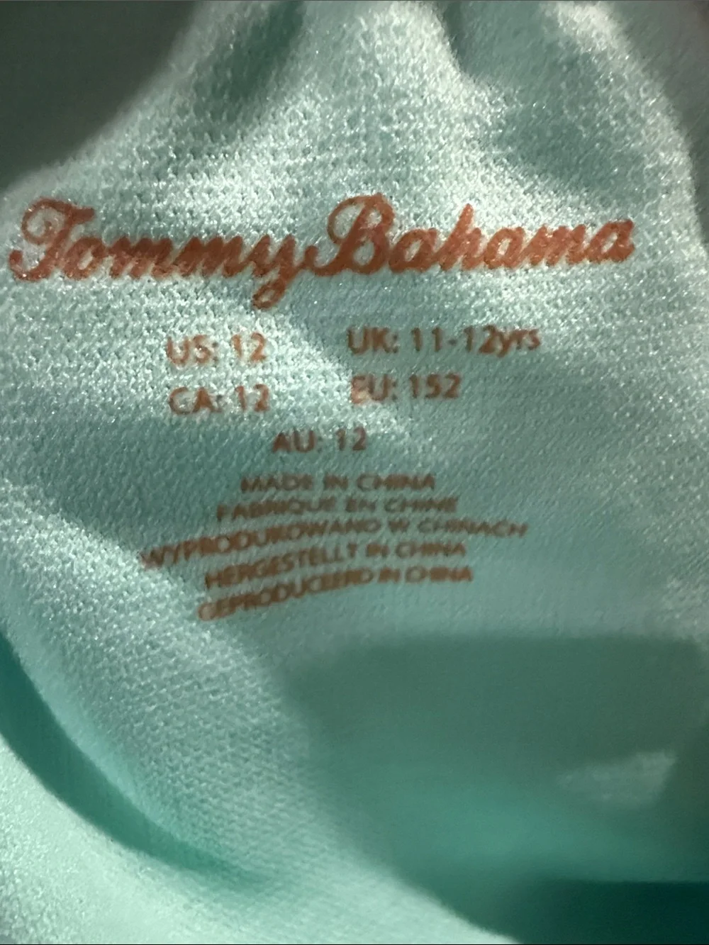 Tommy Bahama Teal Swimwear with Pink Flamingo Accent